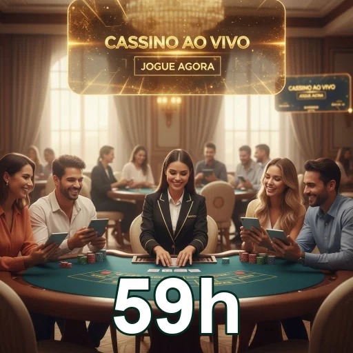 Pessoa acessando 59h no celular com interface simples