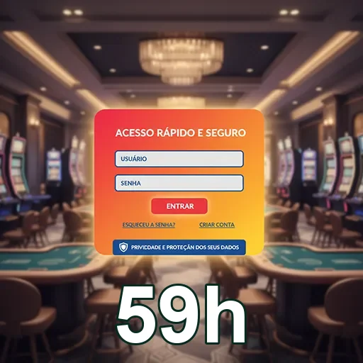 Login simples no celular na 59h com acesso seguro