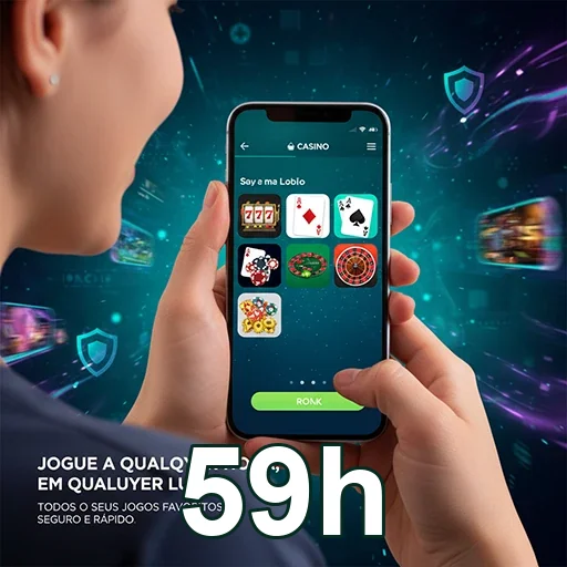 Tela mobile da 59h com Pix para depósitos e saques