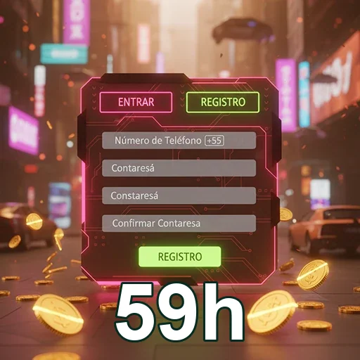 Tela com regras da conta e suporte na plataforma 59h